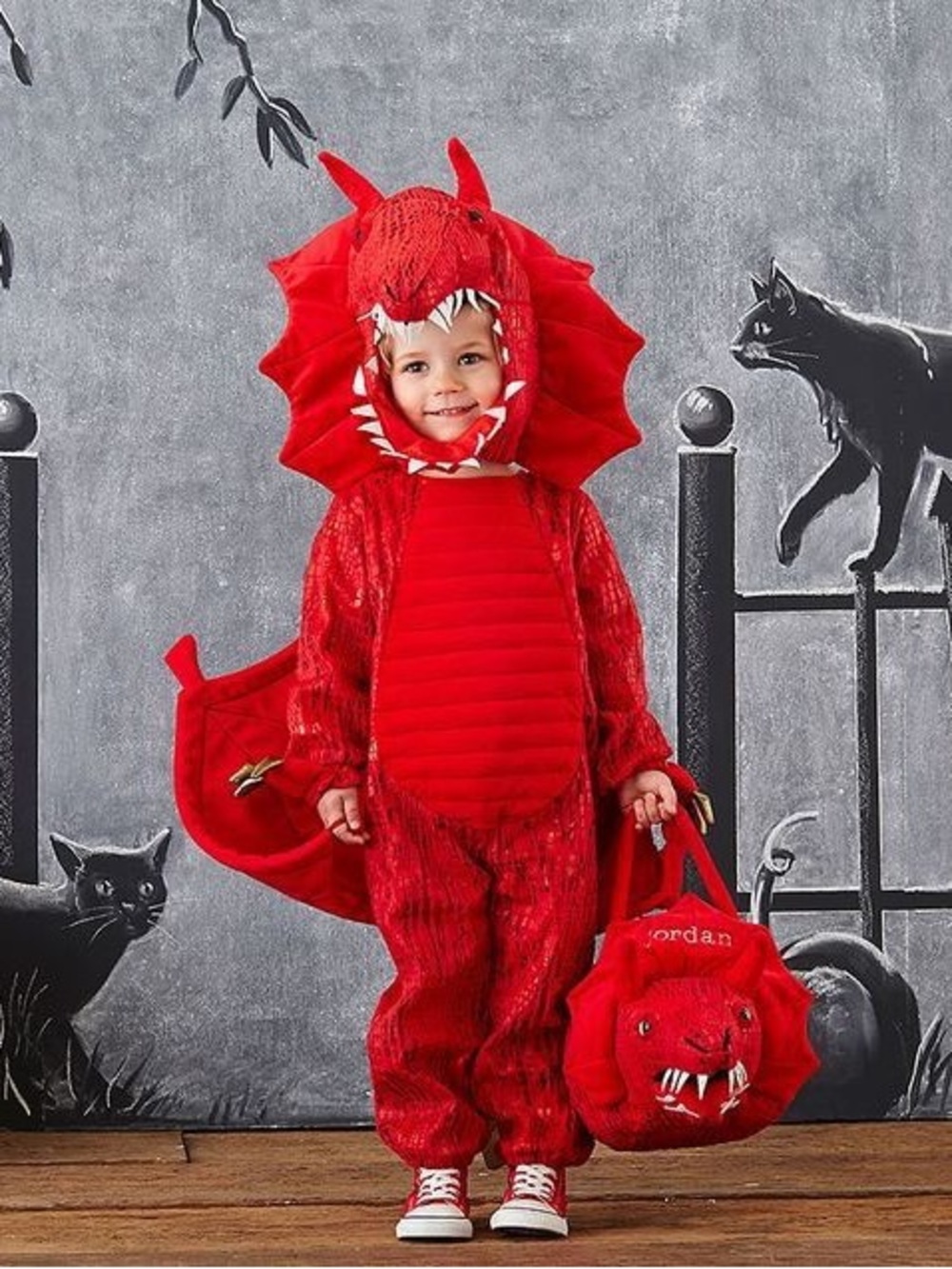 Pottery Barn Kids - Red Dragon Kids Costume - Size 4-6